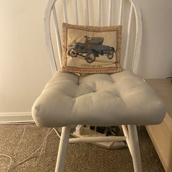 TWO White Classic Chairs With 1902 Cushions