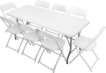 White Table and Chair Set