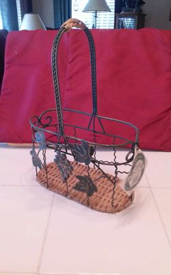 WINE HOLDER METAL BASKET