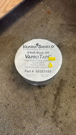 3 Inch Black UV VaproTape