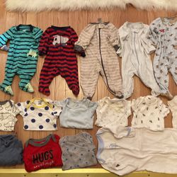 Lot Of Baby Boys Clothes-size Newborn To 3/6 Months 