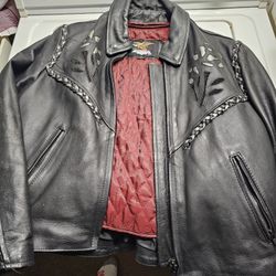 LEATHER BIKER JACKET