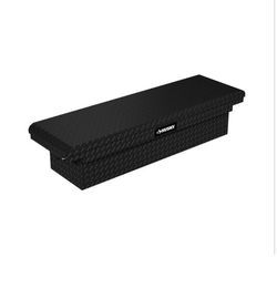 Husky Aluminum Deep Saddle 71.36 Full Size Crossbed Truck Tool Box Matte Black