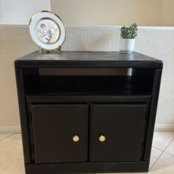 Modern Black Cabinet / Side Table with storage!