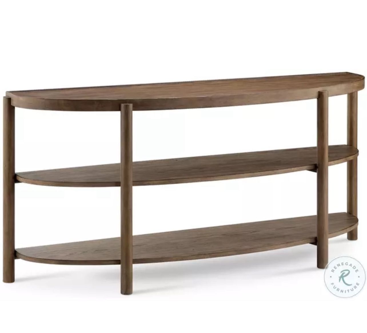 Magnussen Hadleigh 62” Honey Demilune Sofa Table