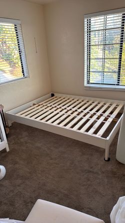West elm queen size bedframe (& matress if u want it)