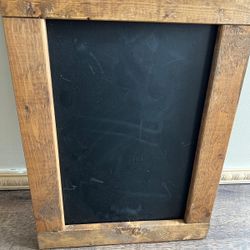 Rustic Wood-Framed Chalkboard