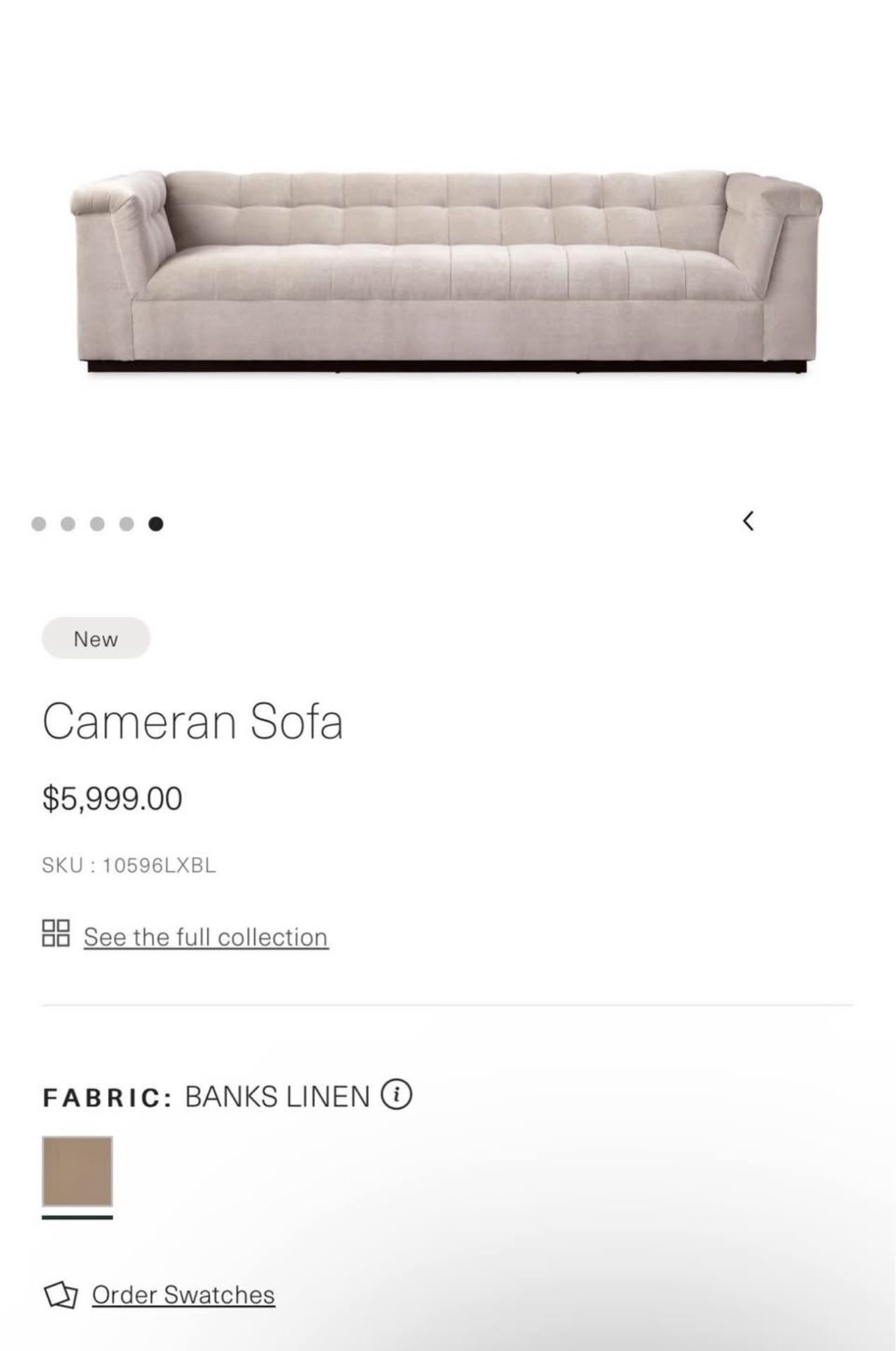 Arhaus Cameran Sofa - 108 Inches 