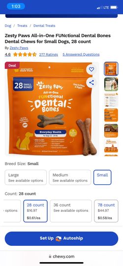 NEW Small Dog Bones - 28 Dental Bones 
