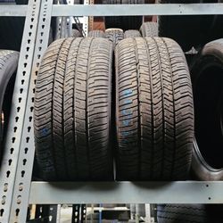 235 50r18 Set Of 2 Used Tires.        Goodyear 