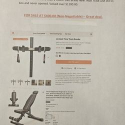 MaxPro Track set with one adjustable weight bench.
