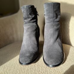 Black Suede Booties Size 8.5