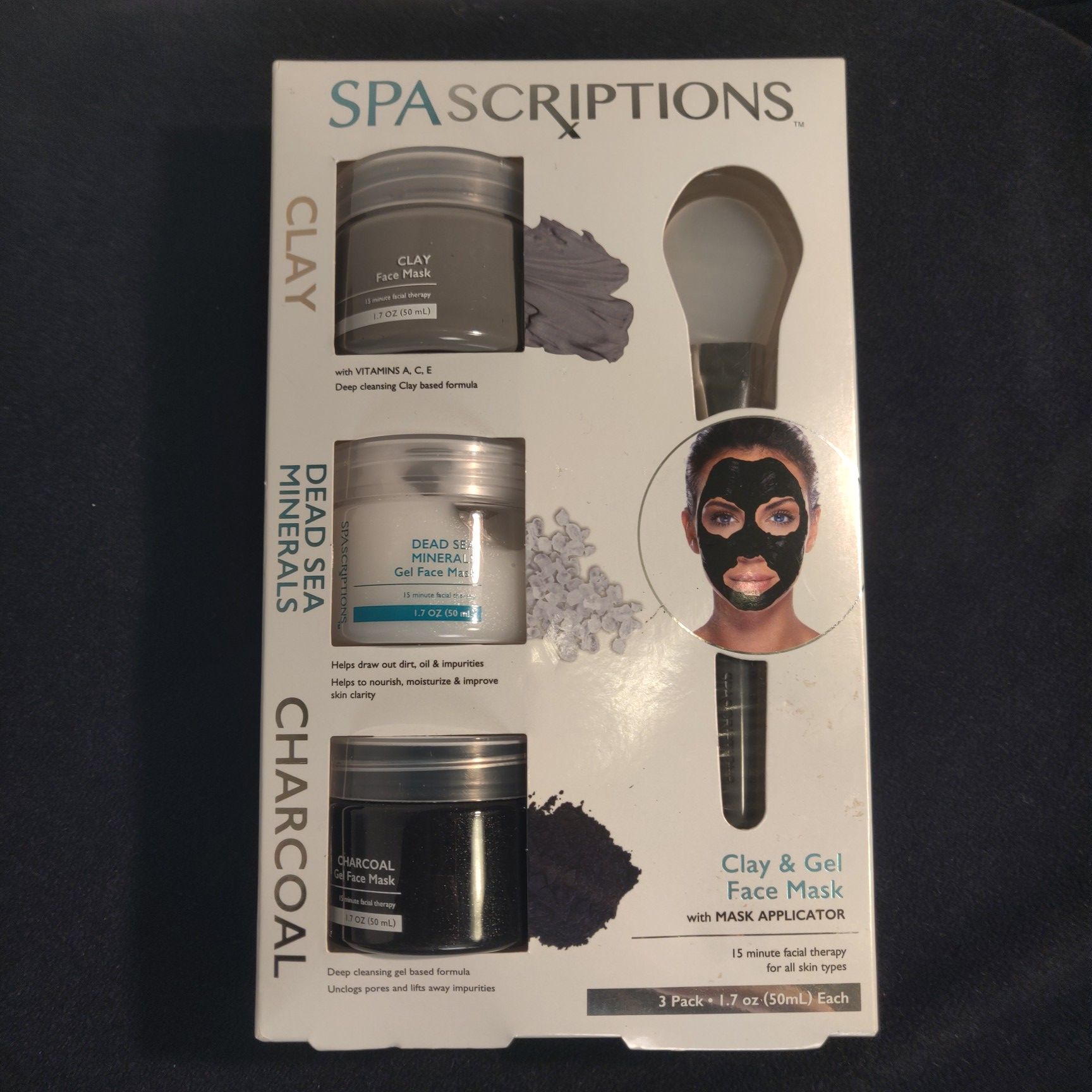 NIB Spascriptions clay and gel face mask