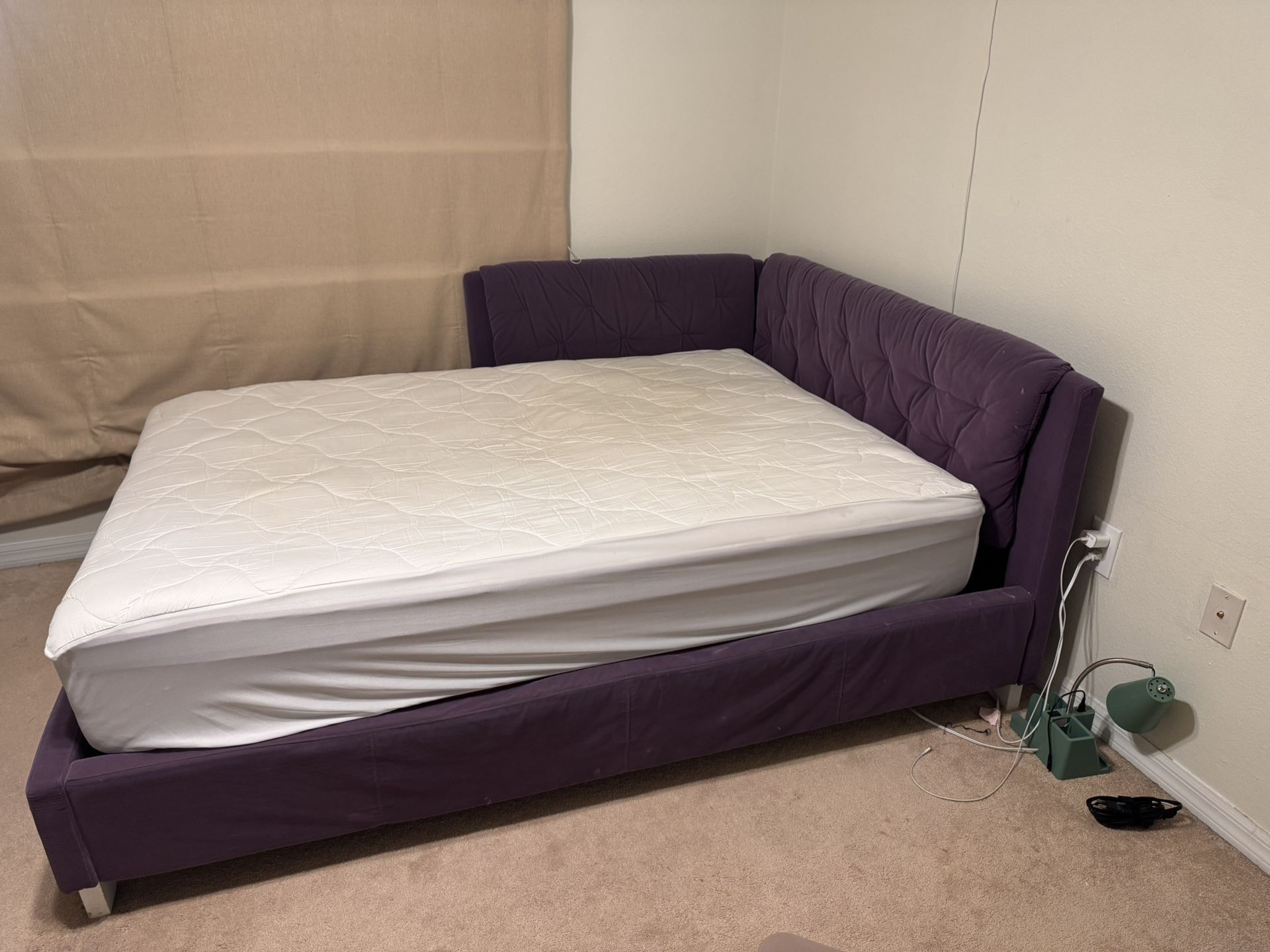 Furniture Full Size Bed And Mattress Desk And Book Case