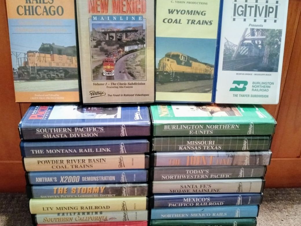 Twenty VHS Train videos