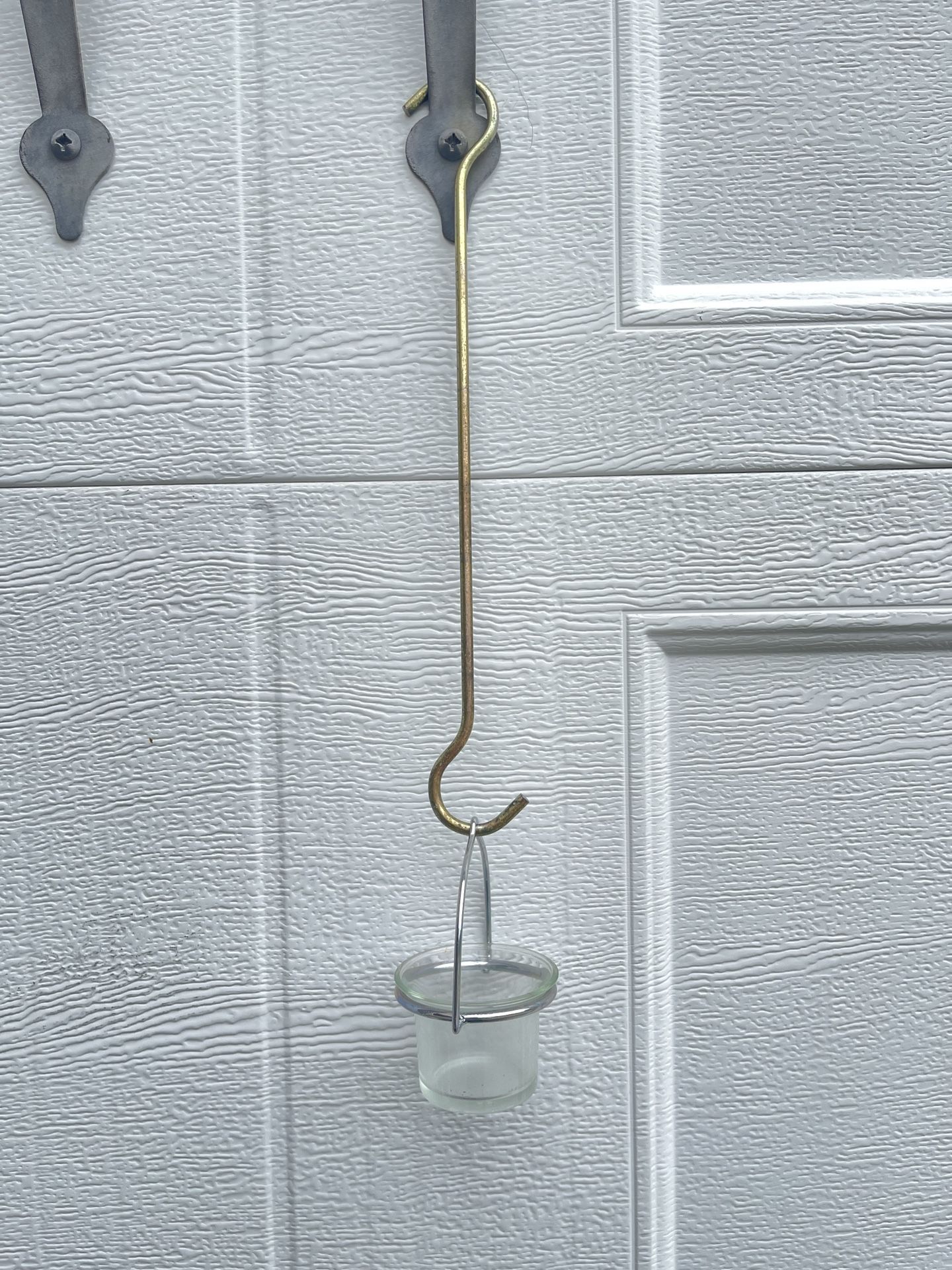 Beautiful Metal Glass Wall Hanging Votive Candle Holder- Estate Find