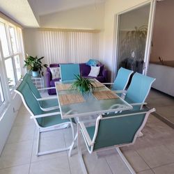 Nuu patio / poolside / Florida room 7-piece set dining table