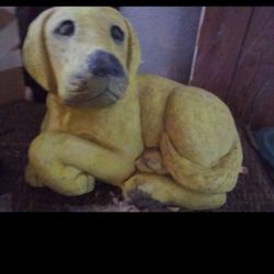 Concrete Hand-painted Puppy