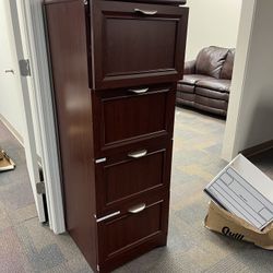Wood File Cabinet 