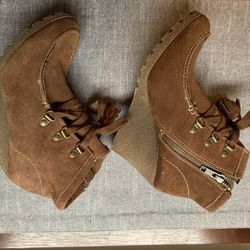 MIA Leather Boot Wedges