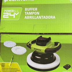 Greenworks Cordless Buffer polisher 24 Volt.  10 Inch Pad.  