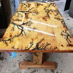 Fractal Electrical Burn Design Table