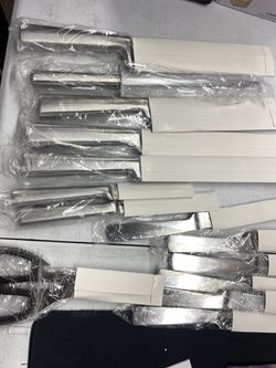 Set - imarku Kitchen Knife Set 15 Piece Japanese Stainless Steel Knife  Block Set with Sharpener - Dishwasher Safe Kitchen Knives