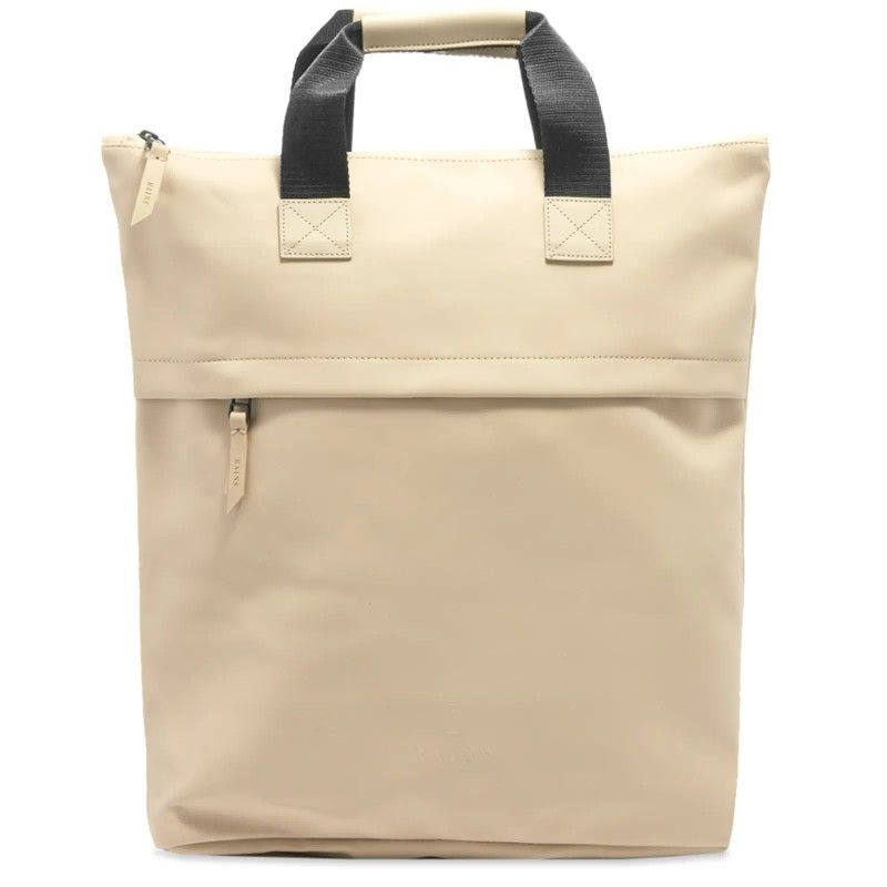 * RAINS Tote + Backpack Combo * WATERPROOF * Laptop Sleeve * Beige, 8L