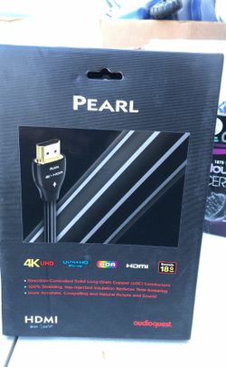 AudioQuest Pearl 8.0m (26.24 ft.) White PVC HDMI Digital Audio/Video Cables with Ethernet Connection