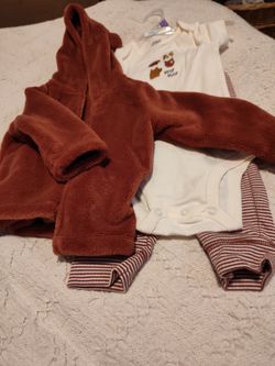 Brand New Child Of Mine Made By Carter's 3 Piece  Set, Brown, Size 12M