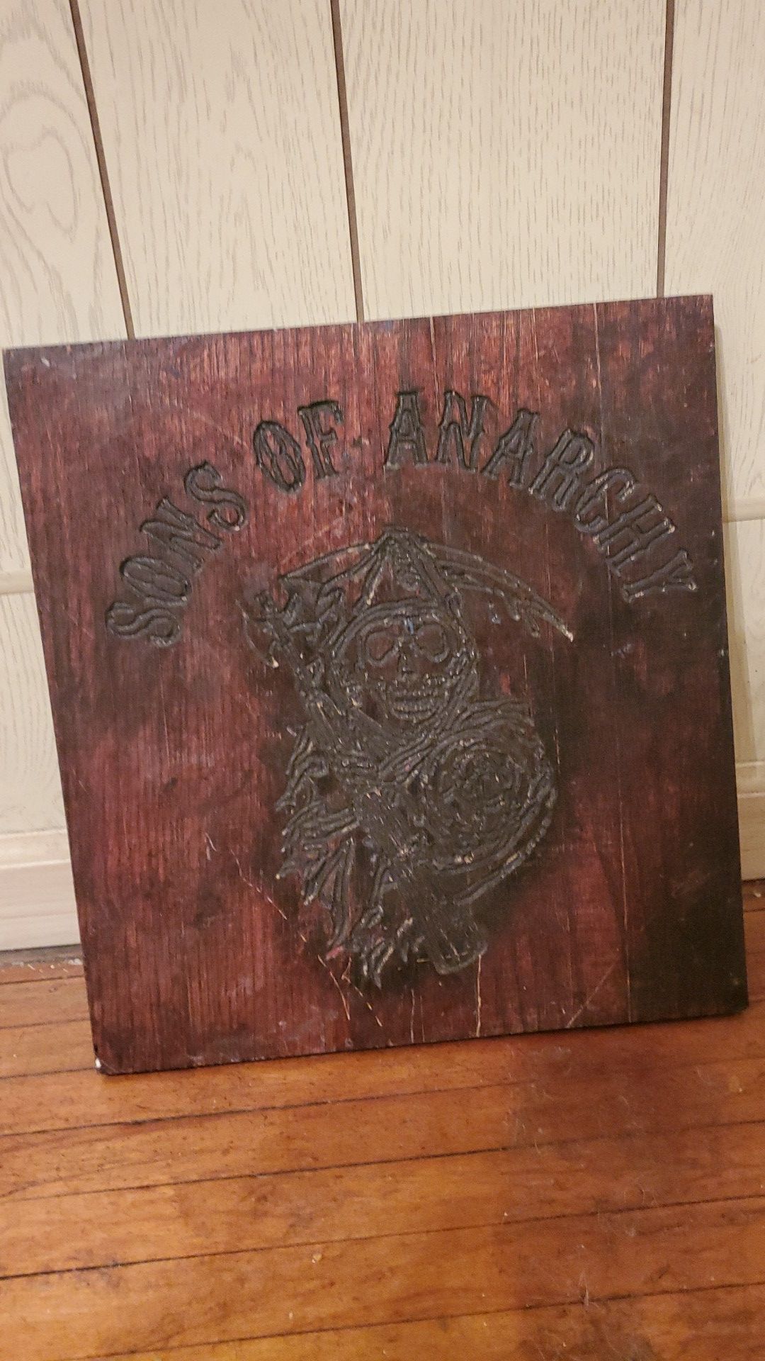 Son of anarchy wood picture engraved