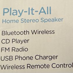 Capello, Wireless Remote, Bluetooth Speaker, CD Player & Alarm Clock
