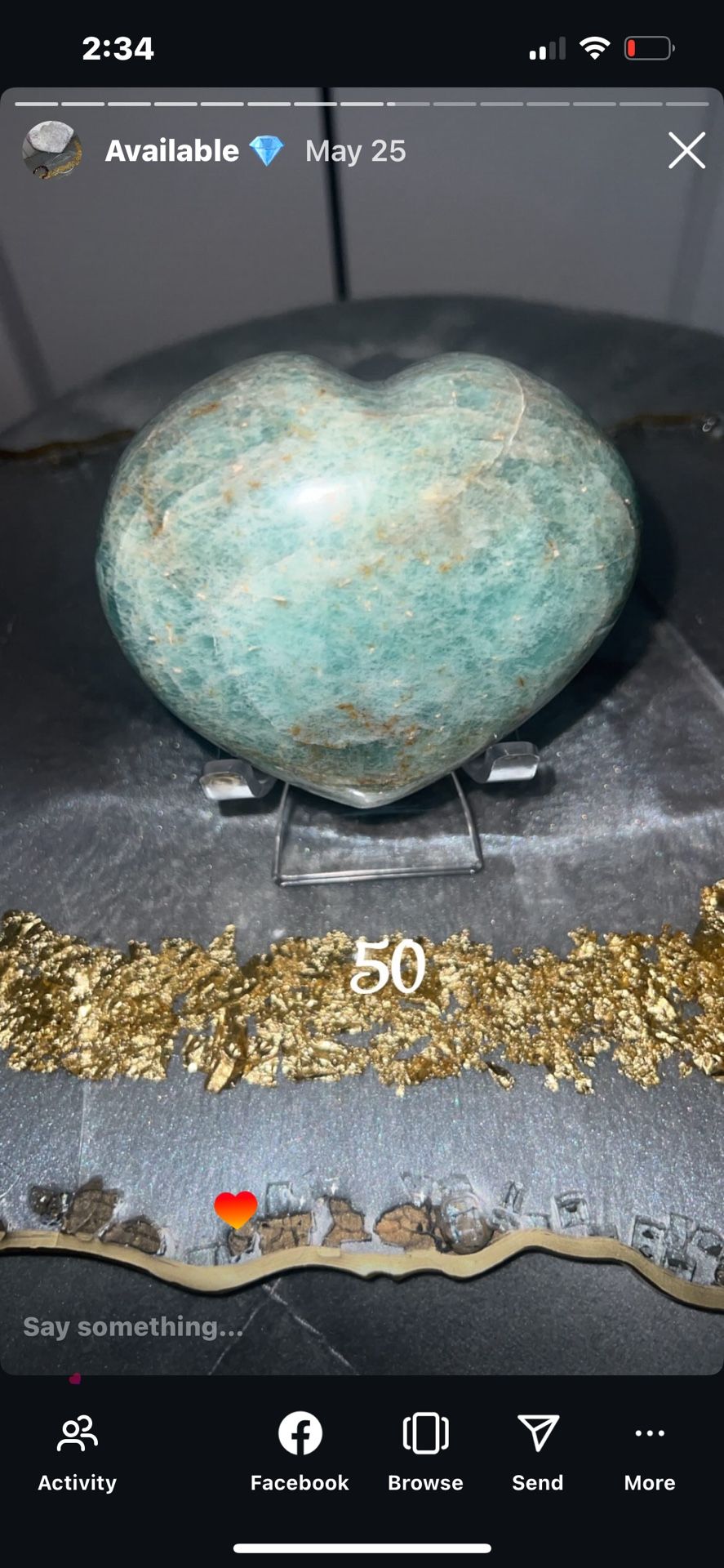 Amazonite Heart Crystal