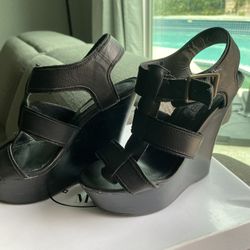 Black Steve Madden Wedges
