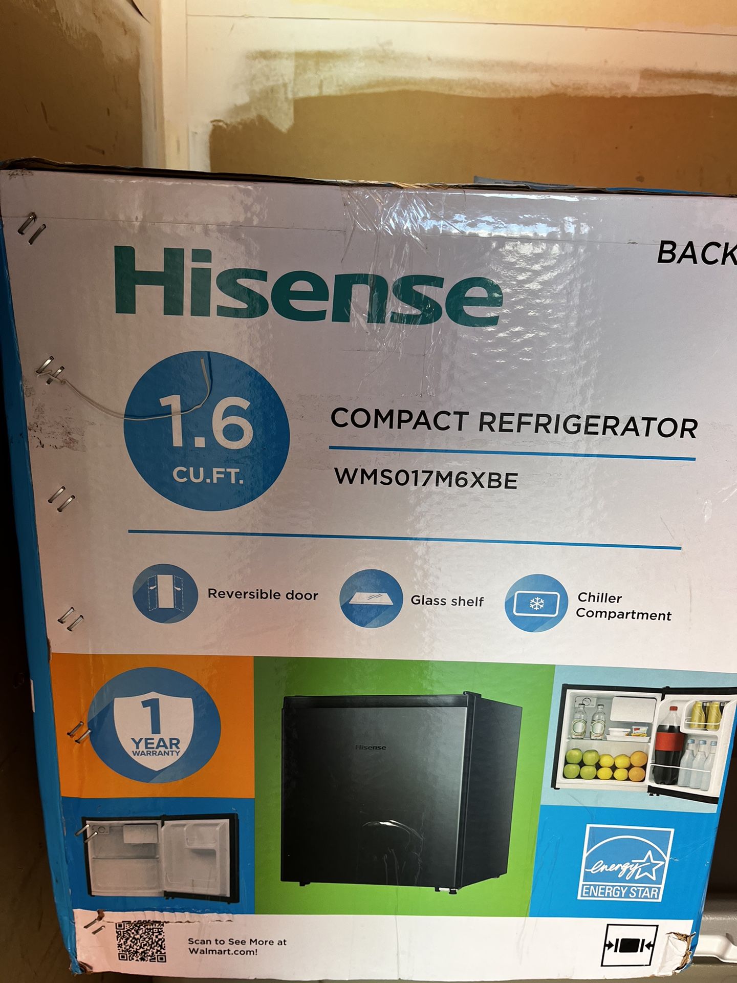 Hisense  Compact Refrigerator 1.6 Cu.ft
