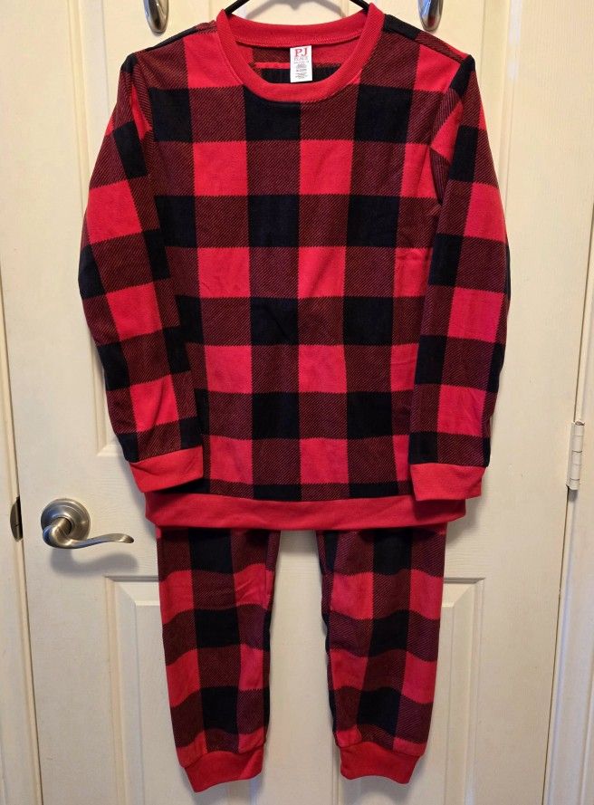 New Children's Place Buffalo Plaid Fleece Pajamas Sz XXL 16