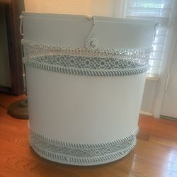 Antique Art Deco Metal Laundry Bin