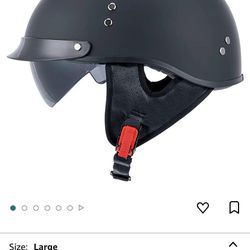 Motorcycle helmet with visor  large