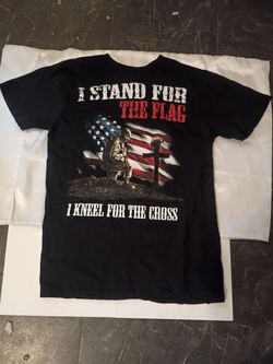 I Stand For The Flag Patriotic Graphic T-Shirt Size M For Men