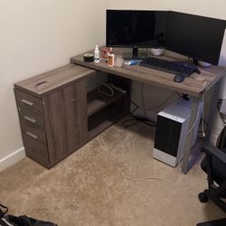 Modern Style Desk with Storage