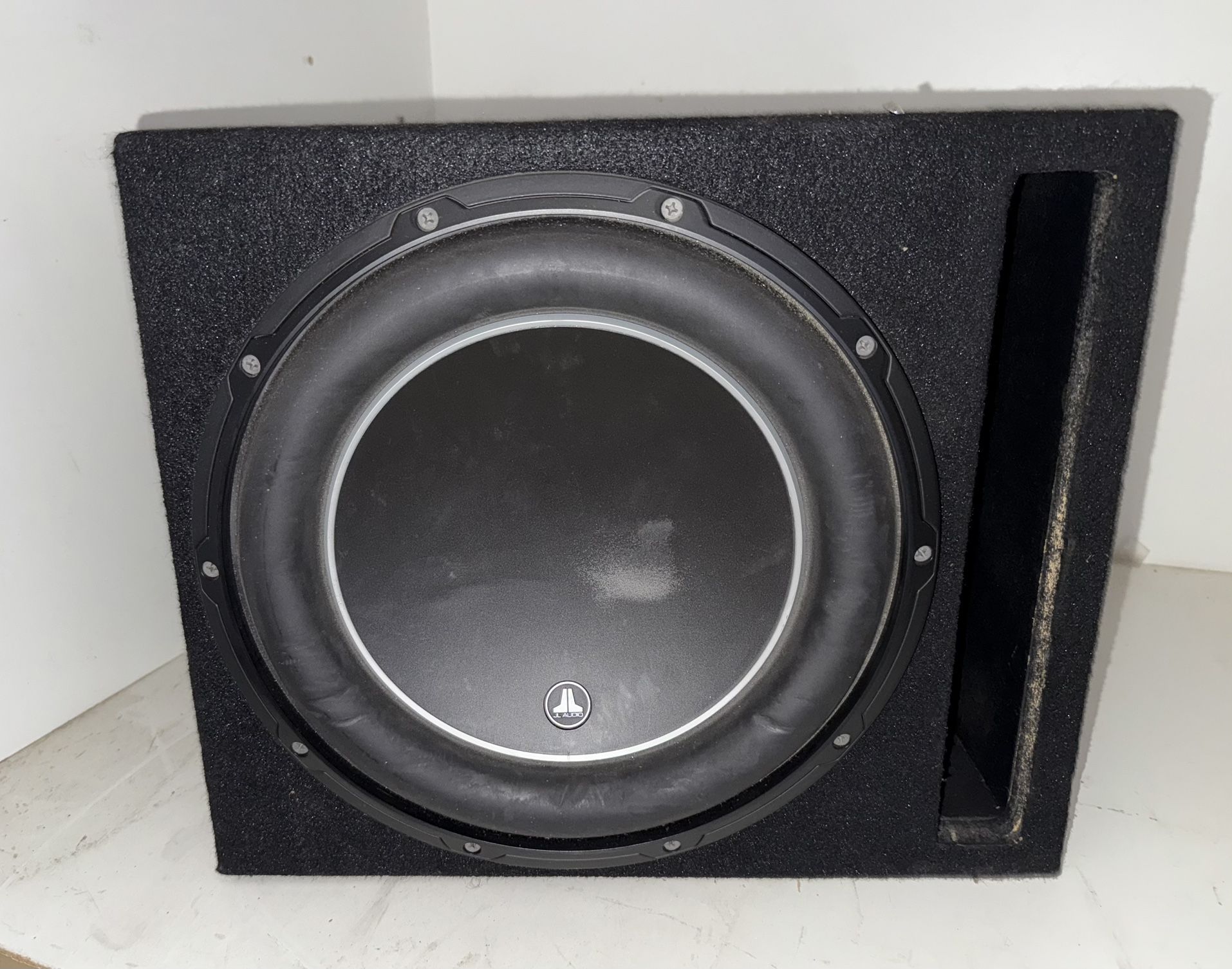 12 inch JL Audio Subwoofer, Amp, And line output converter