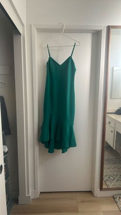 Brand New Midi Ruffle Bottom Green Dress
