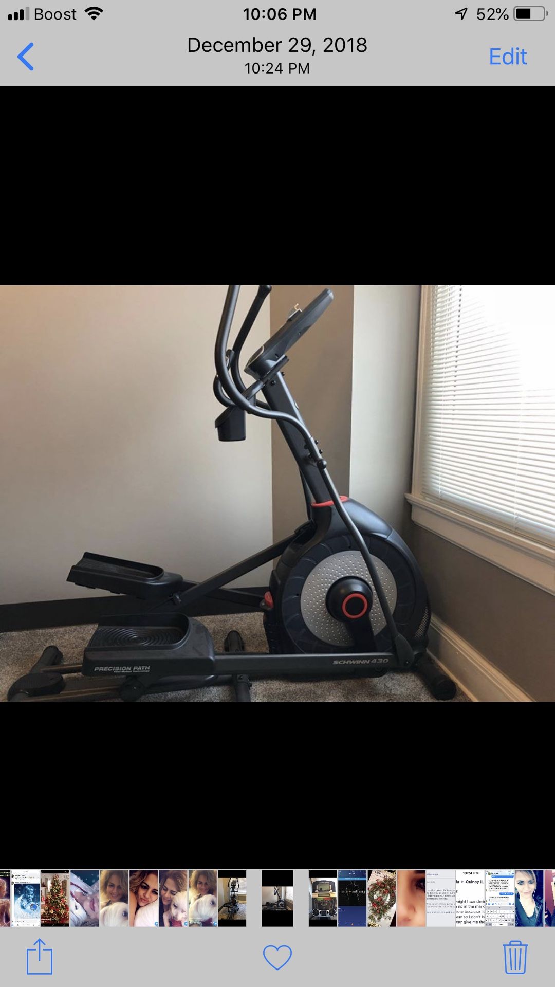 Elliptical 250 cash only you must pick up no holds