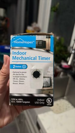 HomeHopes Indoor Mechanical Timer 2 Outlets
