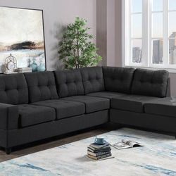 New Black Reversible Sectional