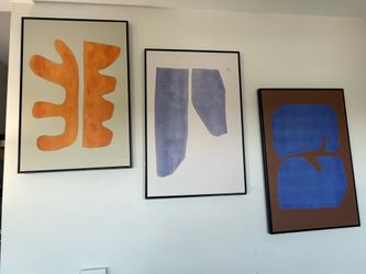 3-Piece Framed Canvas Wall Art Set – Modern Boho Decor – $75
