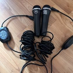Logitech EA Disney Wii Microphones Karaoke Set