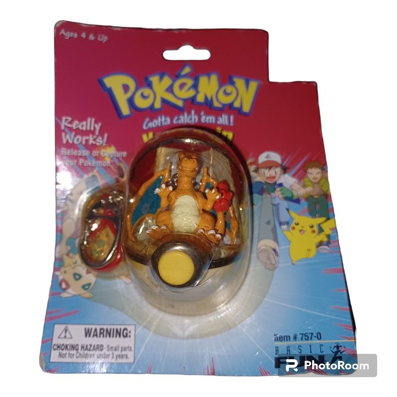 NEW 1999 Pokemon Keychain Basic Fun Item#757-0 Gotta Catch Em All #06 Charizard