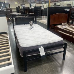 Bed Frame Twin Size With Mattress 