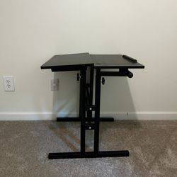 Small Black Adjustable Wooden Desk 